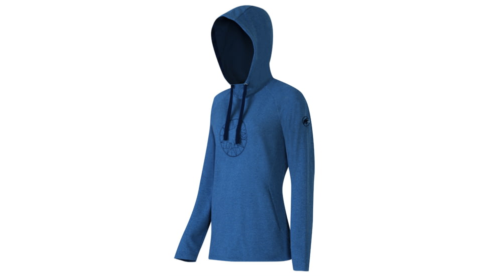 Logo ML Hoody - Womens-Marine Melange/Marine-Large