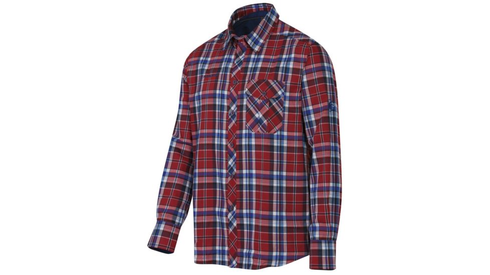 Mammut Lugano Shirt - Men's-Marine/Carmine-X-Large