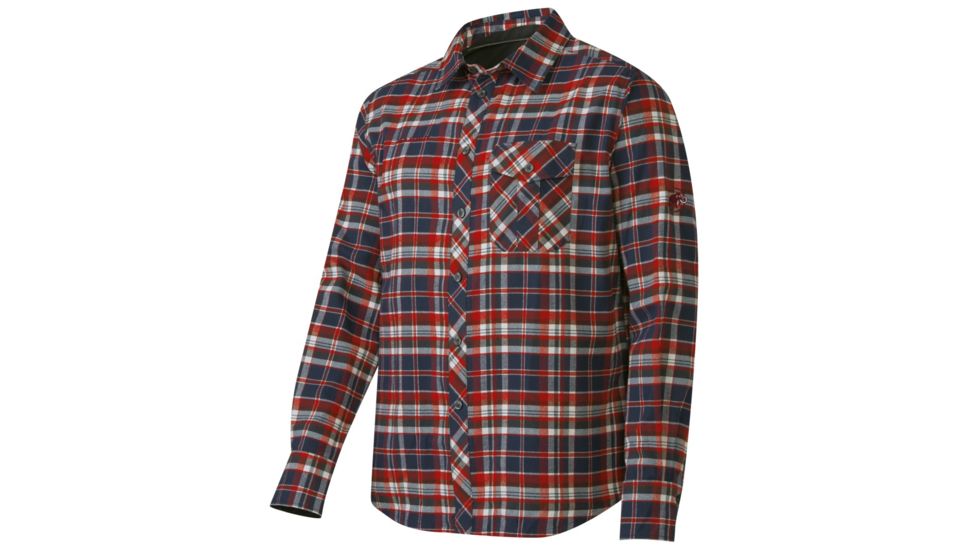 Mammut Lugano Shirt - Men's-Maroon/Dark Chill-Small