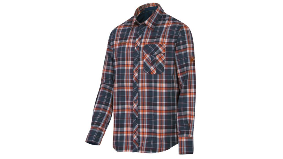 Mammut Lugano Shirt - Mens-Dark Space/Dark Orange-Large