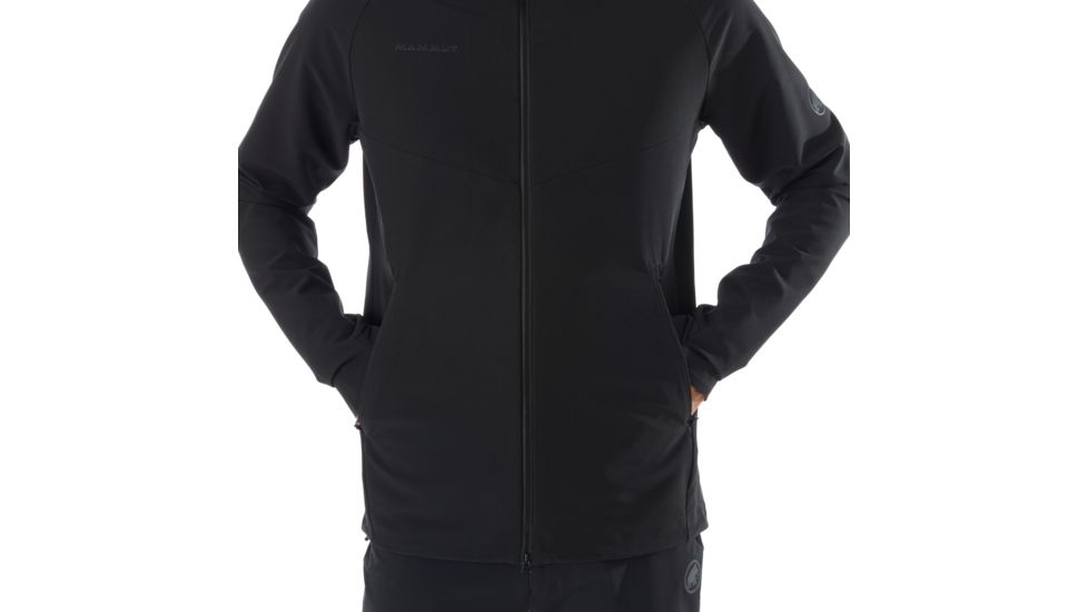 Mammut Macun SO Hooded Jacket - Mens, Black, Medium, 1011-00500-0001-114