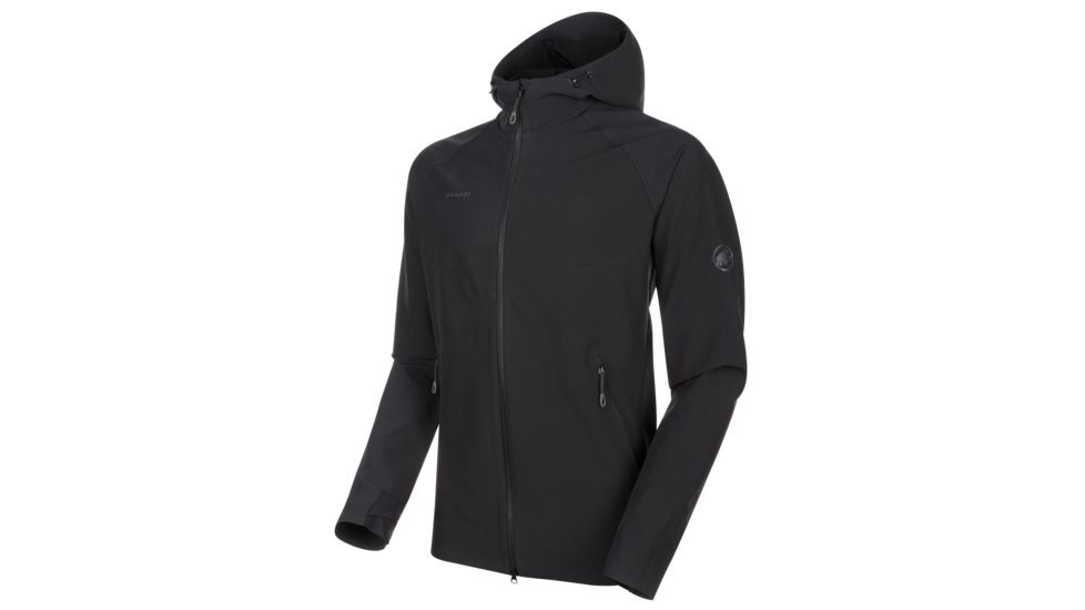 Mammut Macun SO Hooded Jacket - Mens, Black, Medium, 1011-00500-0001-114