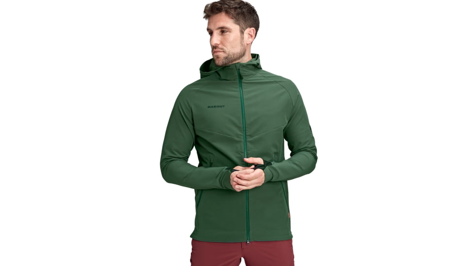 Mammut Macun SO Hooded Jacket - Mens, Woods, Medium, 1011-00500-40135-114