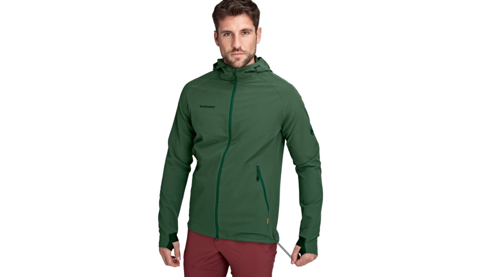 Mammut Macun SO Hooded Jacket - Mens, Woods, Medium, 1011-00500-40135-114