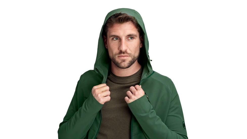 Mammut Macun SO Hooded Jacket - Mens, Woods, Medium, 1011-00500-40135-114