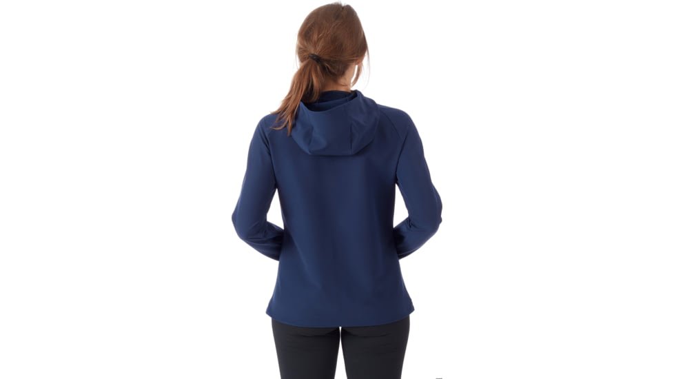 Mammut Macun Softshell Hooded Jacket - Women's, Extra Large, Peacoat, 1011-00510-50125-116
