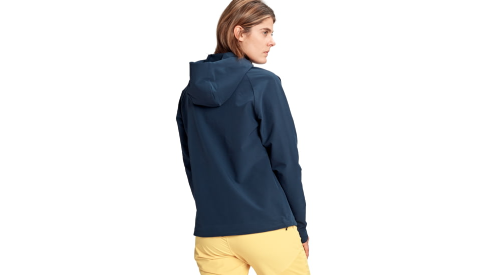 Mammut Macun Softshell Hooded Jacket - Women's, Large, Marine, 1011-00510-5118-115