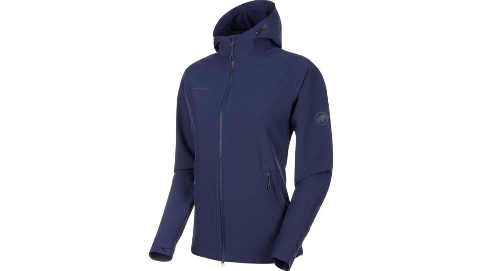 Mammut Macun Softshell Hooded Jacket - Women's, Small, Peacoat, 1011-00510-50125-113