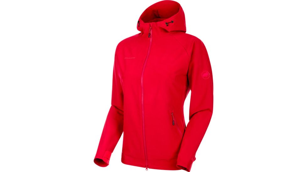 Mammut Macun Softshell Hooded Jacket - Women's, Medium, Ruby, 1011-00510-3149-114