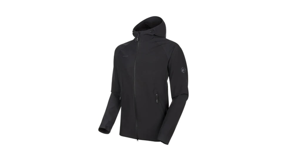 Mammut Macun Softshell Hooded Jacket - Womens, Large, Black, 1011-00510-0001-115