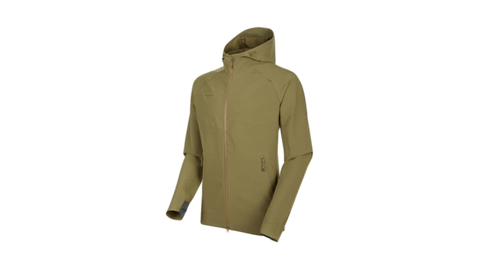 Mammut Macun Softshell Hooded Jacket - Womens, Large, Olive, 1011-00500-4072-115
