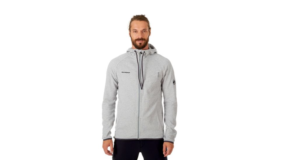 Mammut Logo ML Hooded Jacket - Men's, Stone Grey Mlange, XL, 1010-23270-0868-116