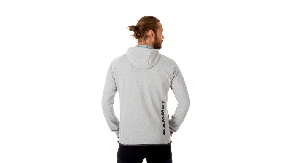 Mammut Logo ML Hooded Jacket - Men's, Stone Grey Mlange, XL, 1010-23270-0868-116
