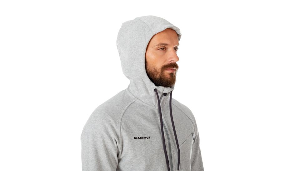 Mammut Logo ML Hooded Jacket - Men's, Stone Grey Mlange, XL, 1010-23270-0868-116