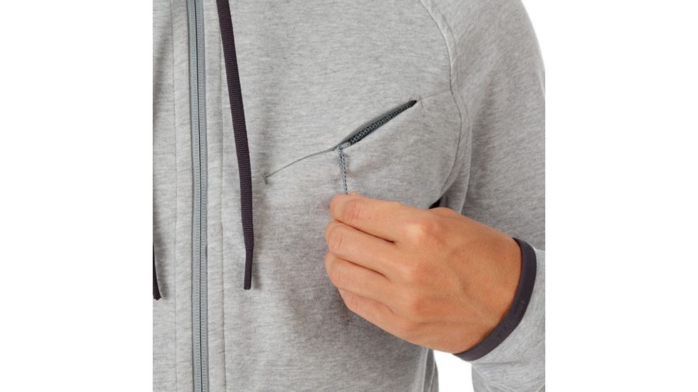 Mammut Logo ML Hooded Jacket - Men's, Stone Grey Mlange, XL, 1010-23270-0868-116
