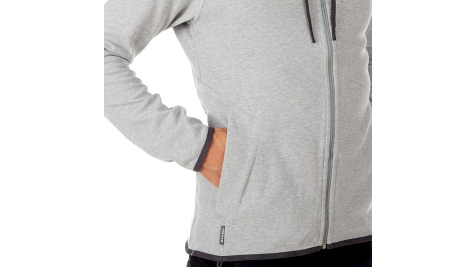 Mammut Logo ML Hooded Jacket - Men's, Stone Grey Mlange, XL, 1010-23270-0868-116