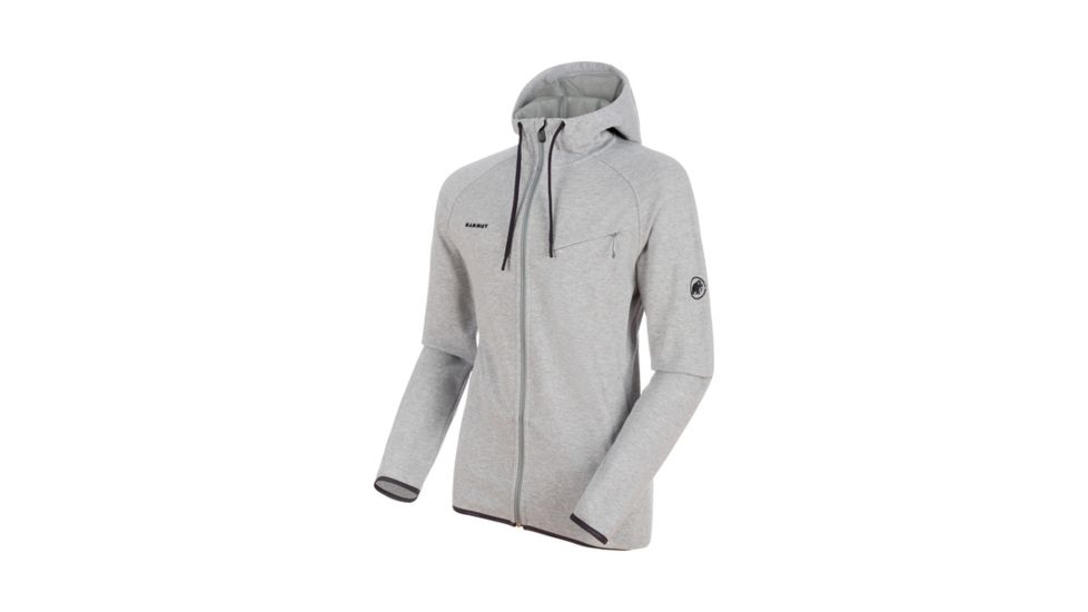 Mammut Logo ML Hooded Jacket - Men's, Stone Grey Mlange, XL, 1010-23270-0868-116