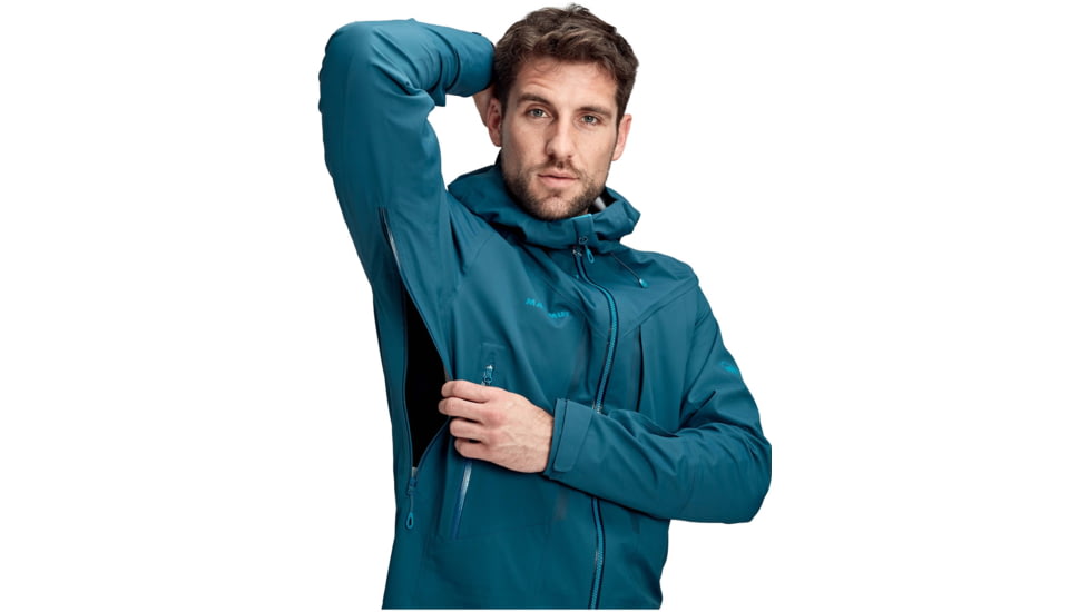 Mammut Masao HS Hooded Jacket - Mens, Wing Teal, Extra Large, 1010-26480-50227-116
