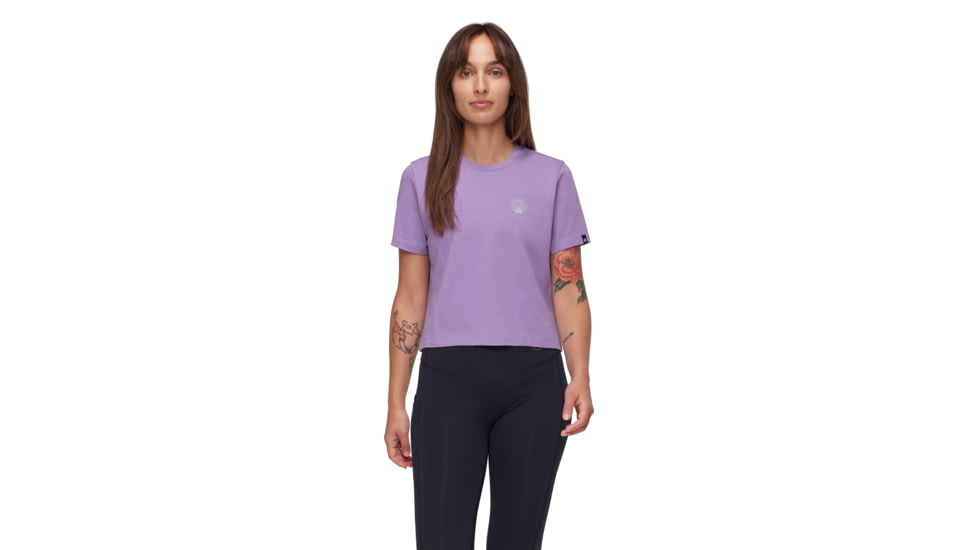 Mammut Massone Emblems Cropped T-Shirt - Womens, Lavandin, M, 1017-05172-6434-114
