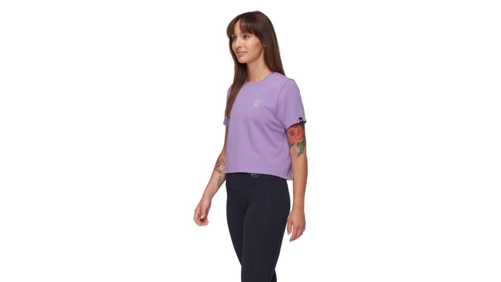 Mammut Massone Emblems Cropped T-Shirt - Womens, Lavandin, M, 1017-05172-6434-114