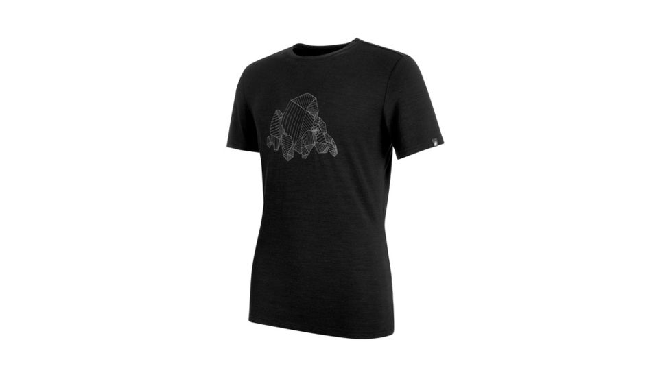 Mammut Mens Alnasca T-Shirt, Black, Medium, 1017-00070-0001-114