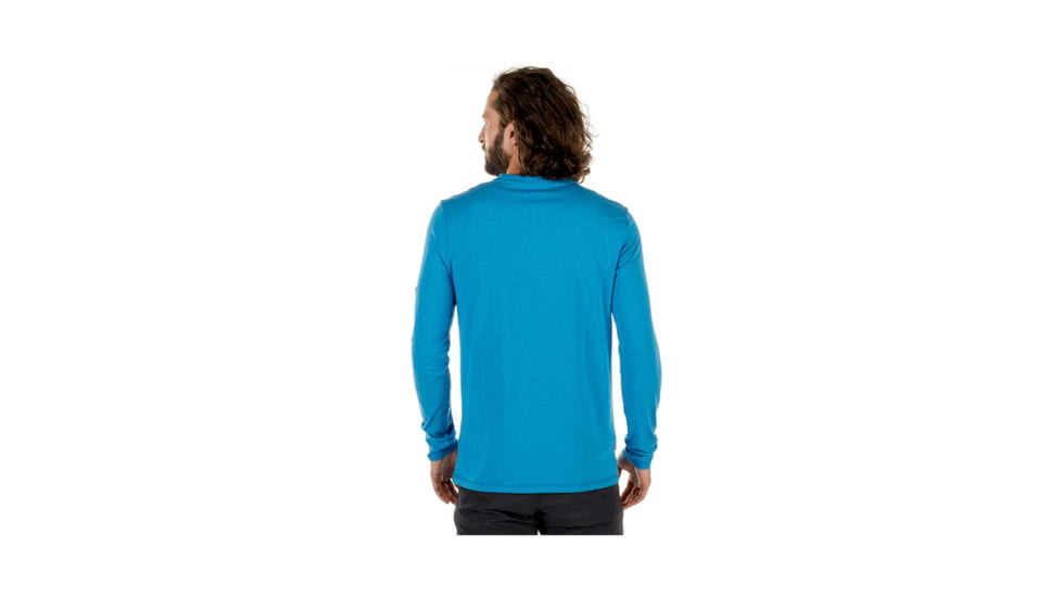 Mammut Mens Mammut Logo Longsleeve, Imperial Melange-Jay, XL, 1041-07081-50005-116