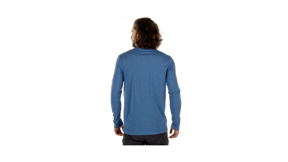 Mammut Mens Mammut Logo Longsleeve, Jay Melange-Aloe, L, 1041-07081-50014-115