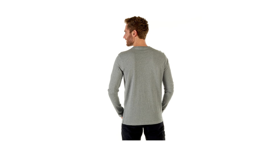Mammut Mens Mammut Logo Longsleeve, Stone Grey Melange-Titanium, S, 1041-07081-00112-113