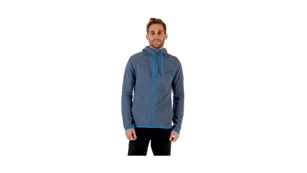 Mammut Mens Mammut Logo ML Hooded Jacket, Marine Melange-Imperial, Extra Large, 1010-23270-50029-116