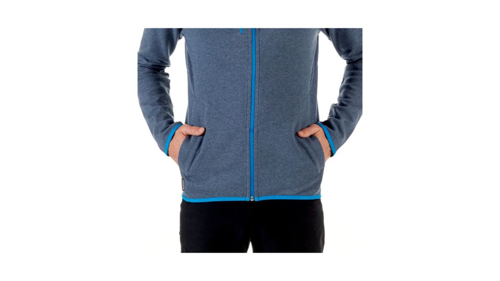 Mammut Mens Mammut Logo ML Hooded Jacket, Marine Melange-Imperial, Extra Large, 1010-23270-50029-116
