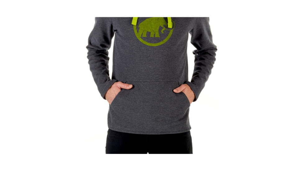 Mammut Mens Mammut Logo ML Hoody, Graphite Melange-Sprout, S, 1014-01381-00063-113