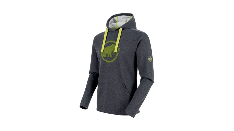 Mammut Mens Mammut Logo ML Hoody, Graphite Melange-Sprout, S, 1014-01381-00063-113