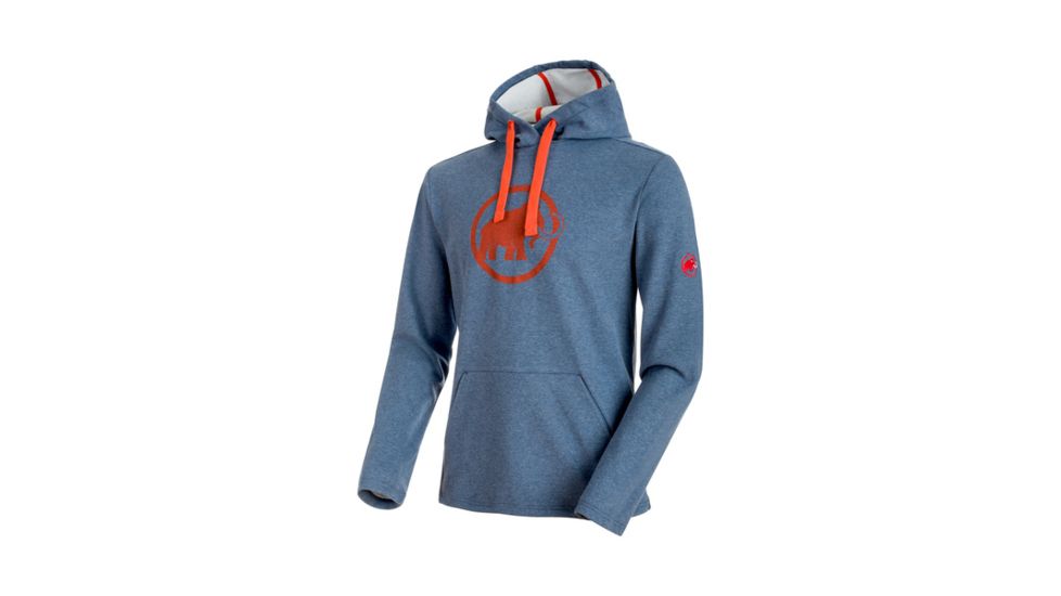 Mammut Mens Mammut Logo ML Hoody, Marine Melange-Dark Orange, XL, 1014-01381-50028-116