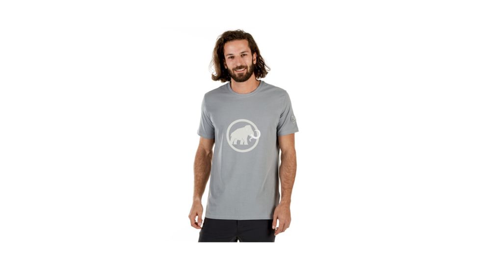 Mammut Mens Mammut Logo T-Shirt, Granit-White, XXS, 1041-07291-0823-111