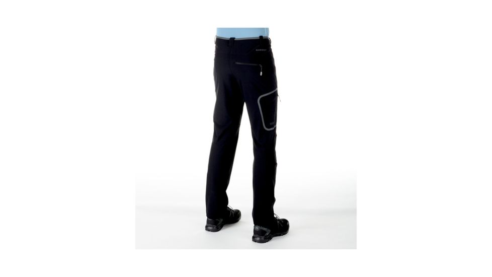 Mammut Mens Runbold Trail SO Pants, Black, US 38 Waist, Short Inseam, 1020-11180-0001-54-20
