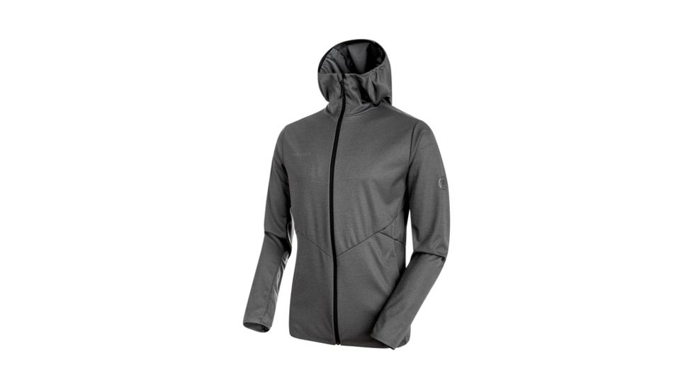 Mammut Mens Ultimate V Tour SO Hooded Jacket, Black Mlange, Extra Large, 1011-00040-0033-116