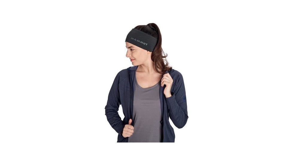 Mammut Merino Headband - Womens, 2020, Black Melange, 1191-00630-0033-1