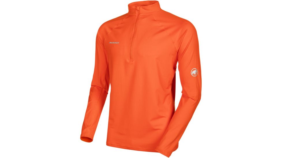 Mammut MTR 141 Half Zip Longsleeve Tee - Men's-Dark Orange-Small