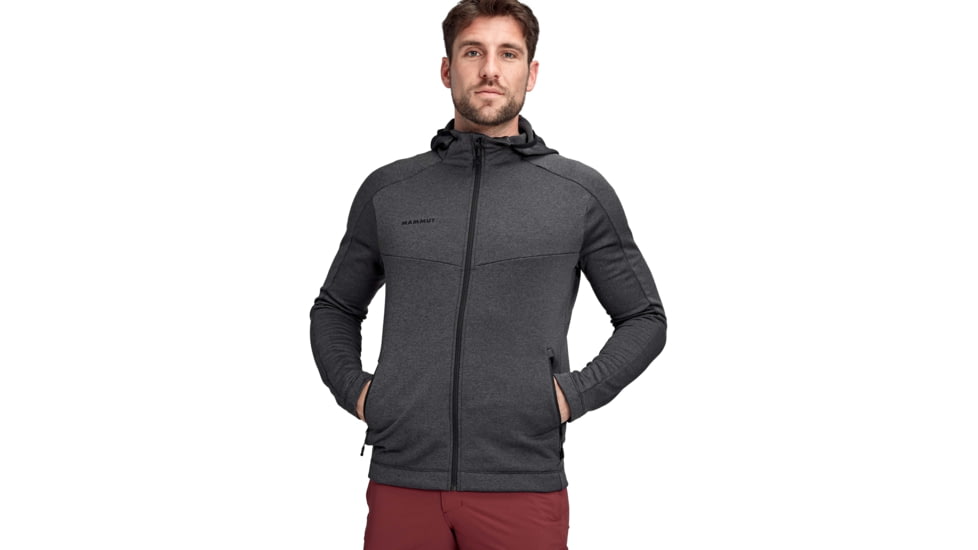 Mammut Nair ML Hooded Jacket - Mens, Black Melange, Large, 1014-00800-0033-115