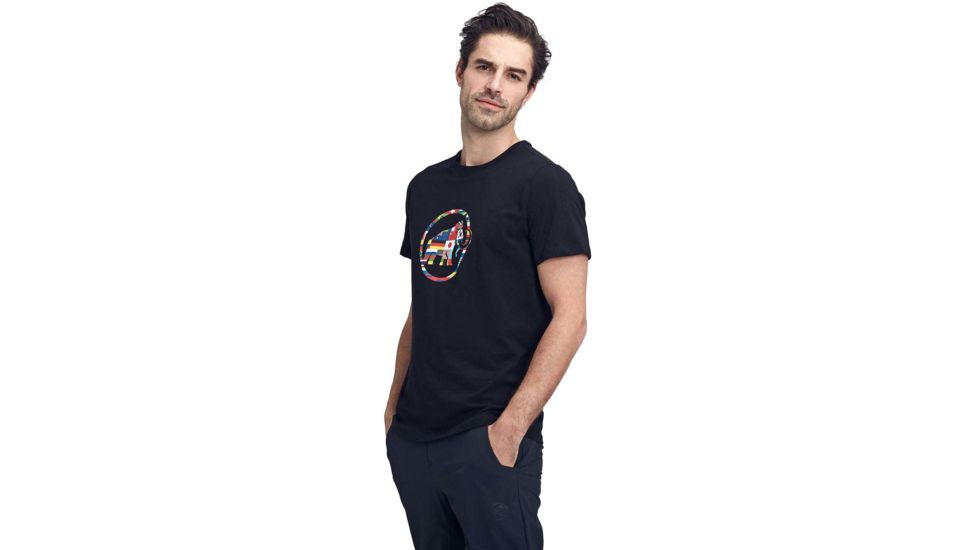 Mammut Nations T-Shirt - Mens, Black, Large, 1017-02220-0001-115