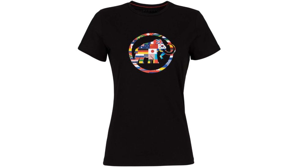 Mammut Nations T-Shirt - Womens, Black, Extra Small, 1017-02230-0001-112
