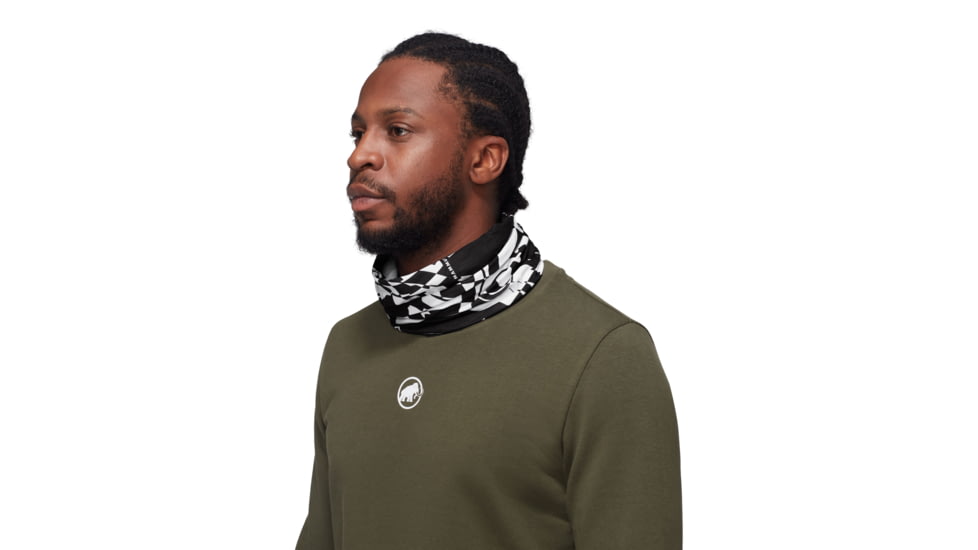 Mammut Neck Gaiter Scrambled, Black-White, one size, 1191-01383-0047-1