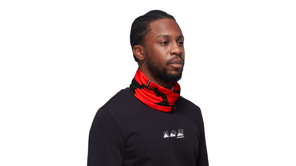 Mammut Neck Gaiter with Logo, Mammut Red-Black, one size, 1191-05817-3777-1