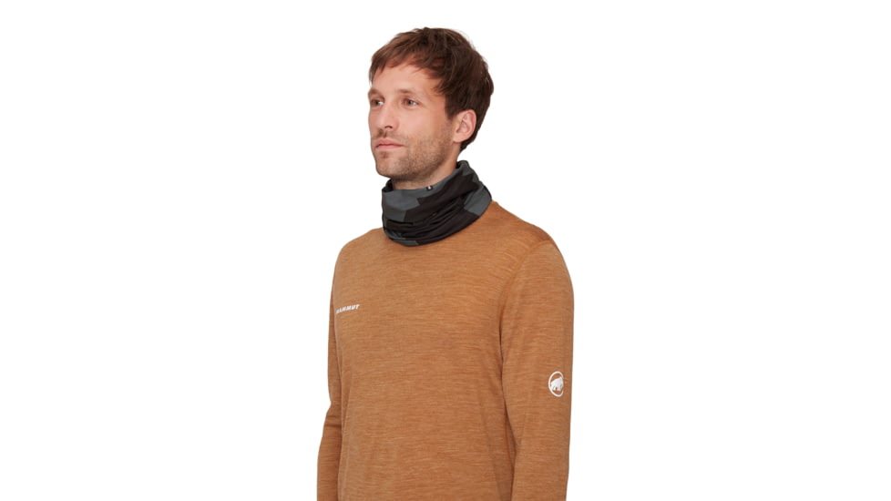 Mammut Neck Gaiter with Logo, Steel-Black, one size, 1191-05817-00722-1