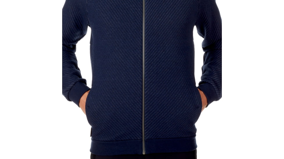 Mammut Roseg Midlayer Bomber Jacket - Mens, Marine Melange, L, 1014-00420-5784-115