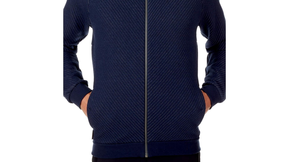 Mammut Roseg Midlayer Bomber Jacket - Mens, Marine Melange, 2XL, 1014-00420-5784-117