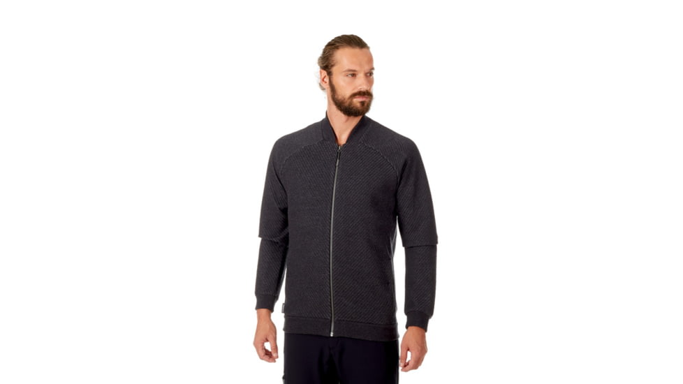 Mammut Roseg Midlayer Bomber Jacket - Mens, Phantom Melange, XL, 1014-00420-00158-116