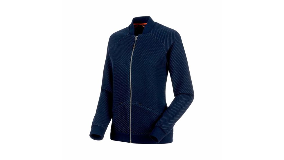 Mammut Roseg Midlayer Bomber Jacket - Womens, Marine Melange, 2XS, 1014-00430-5784-111