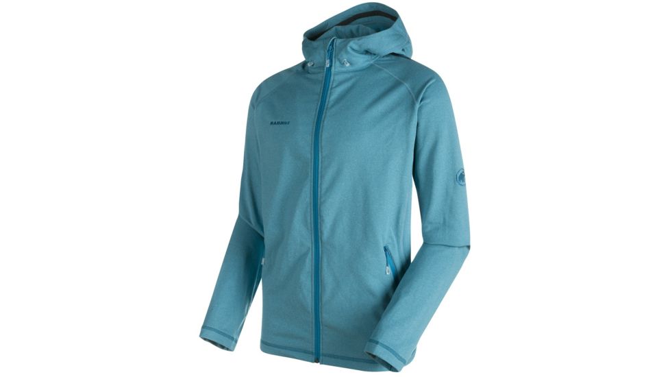 Mammut Runbold ML Hooded Jacket - Men's-Atlantic Melange-Small