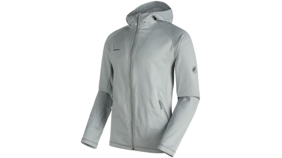 Mammut Runbold ML Hooded Jacket - Men's-Granit Melange-Small